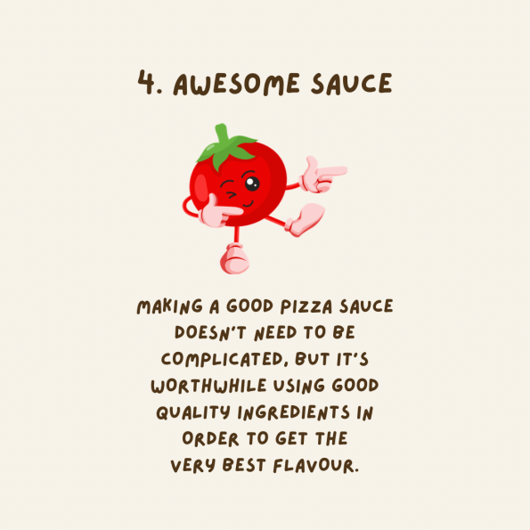 Awesome Sauce - A cartoon tomato giving a cool double point gesture.