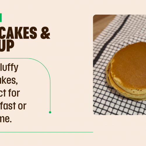 Pancakes & syrup recipe introduction.